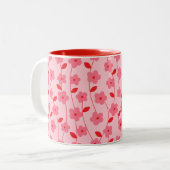 Blume Zweifarbige Tasse (Vorderseite Links)
