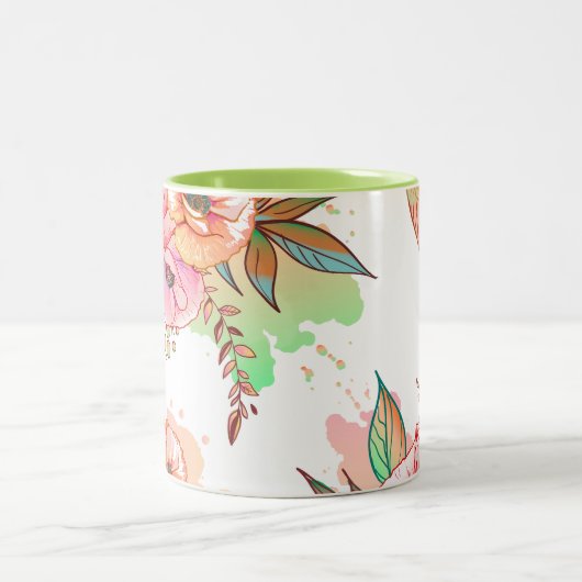 Blume Zweifarbige Tasse (Mittel)