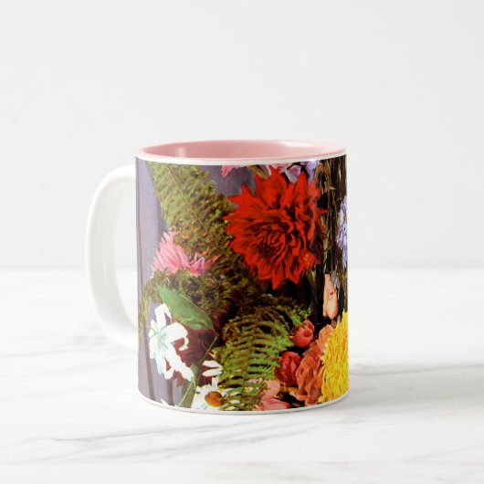Blume Zweifarbige Tasse (Vorderseite Links)