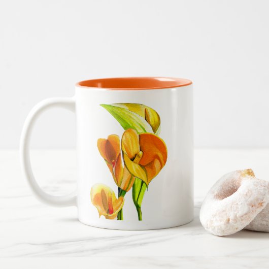Blume Zweifarbige Tasse (Mit Donut)