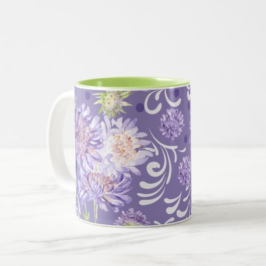 Blume Zweifarbige Tasse (Vorderseite Links)