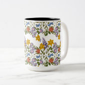 Blume Zweifarbige Tasse (VorderseiteRechts)