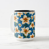 Blume Zweifarbige Tasse (Vorderseite Links)