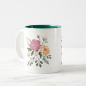 Blume Zweifarbige Tasse (Vorderseite Links)