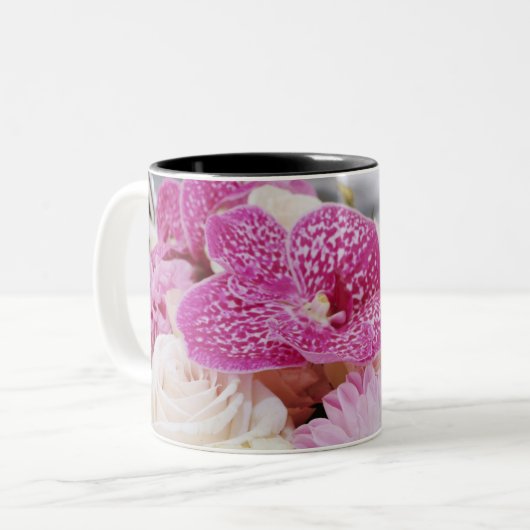 Blume Zweifarbige Tasse (Vorderseite Links)