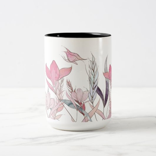 Blume Zweifarbige Tasse (Mittel)