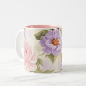 Blume Zweifarbige Tasse (Vorderseite Links)