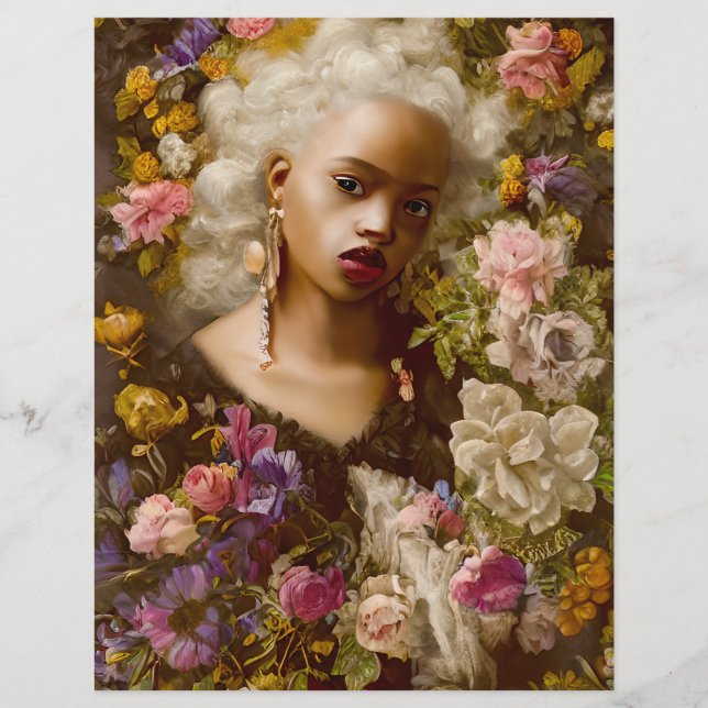 Blume zwischen Blume Vintages Scrapbook-Papier (Vorderseite)