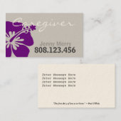 Blumecaregiver-Geschäfts-Kartenschablone Visitenkarte (Vorne/Hinten)