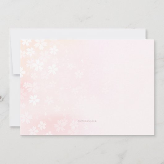 Blumeconfetti-Einladung Einladung (Rückseite)