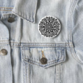 BlumeMandala Schwarzweiss Button (Beispiel)