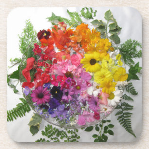 Blumemandala-Untersetzer-Set Getränkeuntersetzer