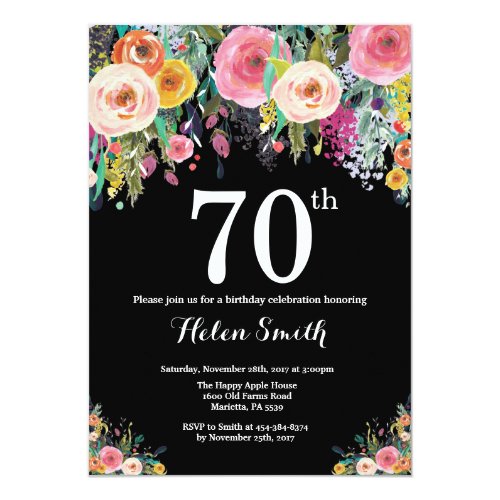 Elegante Einladungen Zum 70 Geburtstag Meine Einladungskarten De