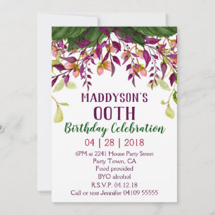 Blumen80. 90. 91. 92. 95. 98. 99. der Frauen Einladung