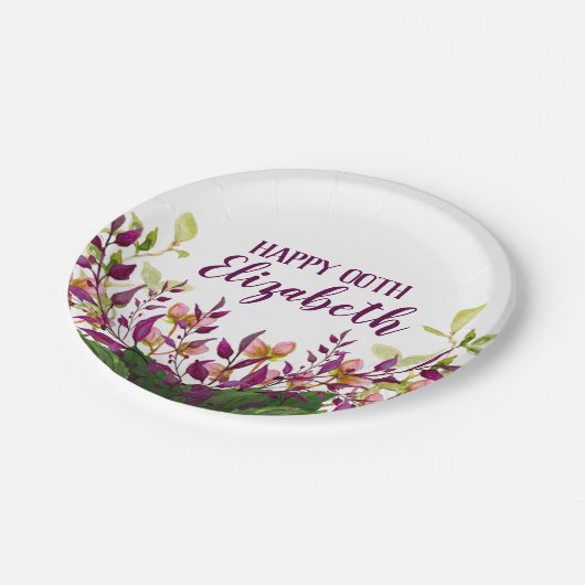 Blumen80. 90. 91. 92. 95. 98. 99. der Frauen Pappteller (Schrägansicht)