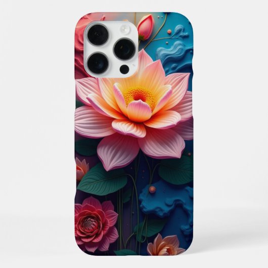 Blumen Abstrakt iPhone Hülle (Rückseite)