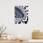 Blumen Abstrakt Poster (Küche)