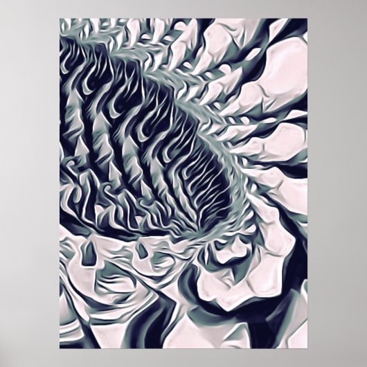 Blumen Abstrakt Poster (Vorne)