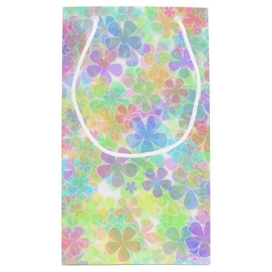 Blumen Abstrakte Blume Vorlage Elegante Farben Kleine Geschenktüte (Rückseite)