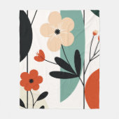 Blumen abstraktes Muster Fleecedecke (Vorderseite)