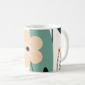 Blumen abstraktes Muster Kaffeetasse (VorderseiteRechts)