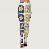 Blumen abstraktes Muster Leggings (Rückseite)