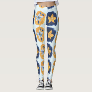 Blumen abstraktes Muster Leggings