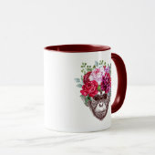 Blumen-Affe-Gesicht Tasse (VorderseiteRechts)