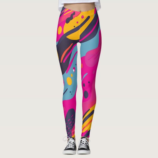 Blumen-All-Over-Print-Leggings Leggings (Vorderseite)