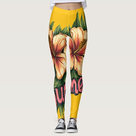 Blumen-All-Over-Print-Leggings Leggings (Vorderseite)