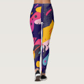 Blumen-All-Over-Print-Leggings Leggings (Rückseite)