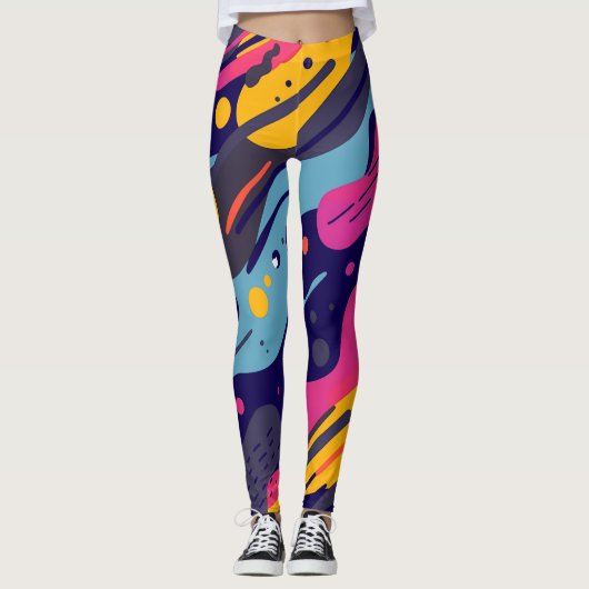 Blumen-All-Over-Print-Leggings Leggings (Vorderseite)