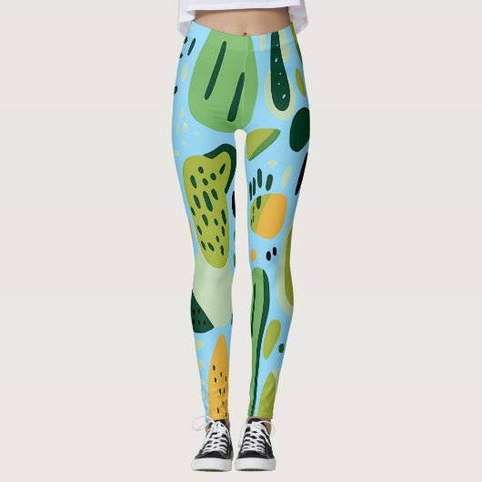 Blumen-All-Over-Print-Leggings Leggings (Vorderseite)