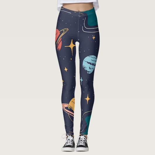 Blumen-All-Over-Print-Leggings Leggings (Vorderseite)