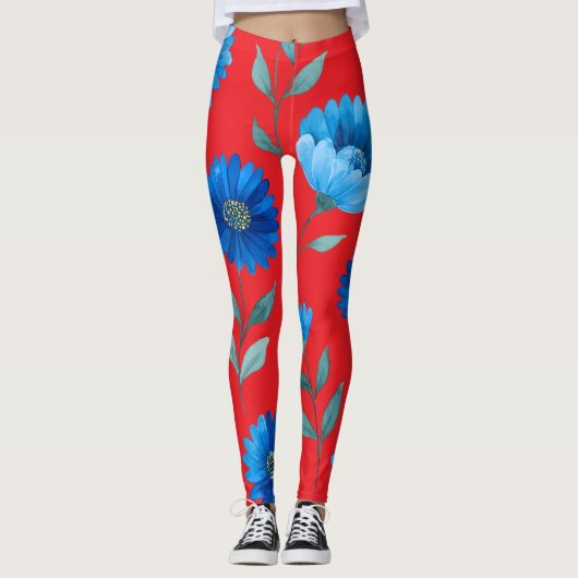 Blumen-All-Over-Print-Leggings Leggings (Vorderseite)