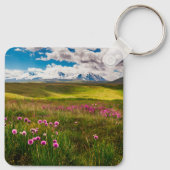 Blumen | Altai, Sibirien, Russland Schlüsselanhänger (Rückseite)
