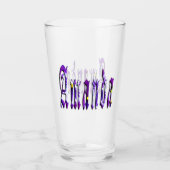 Blumen-Amanda-Name, Glas (Vorderseite)