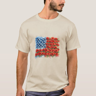 Blumen Amerikanische FlaggePatriotische Blume, 4. T-Shirt