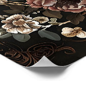 Blumen-Anatomie-Kunstprint, gothic Darm Lungen Poster (Ecke)