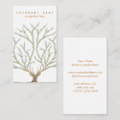 Blumen antlers head deer woods god illustration visitenkarte (Vorne/Hinten)