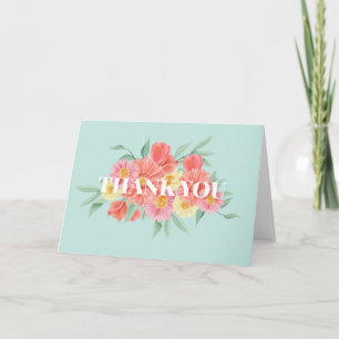 Blumen-Aquarell-Dankeskarten Karte