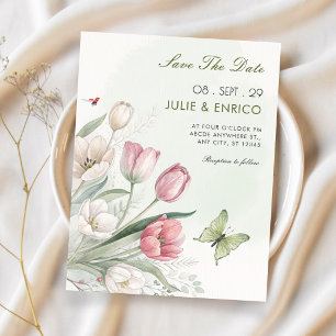 Blumen-Aquarell elegante Hochzeit Save The Date