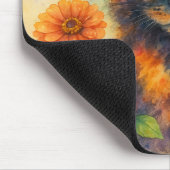 Blumen-Aquarell-Katze-Mauspad Mousepad (Ecke)