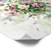 Blumen Aquarell Kunstmalerei Poster (Ecke)