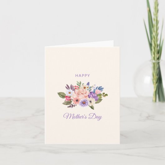 Blumen-Aquarell-Muttertags-Grußkarte Karte (Vorderseite)