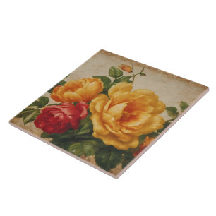 Blumen-Aquarell-Vintage-Popular-Kollektion Fliese