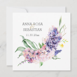 *~* Blumen AR15 QR RSVP Boho Hochzeits-Einladung Einladung