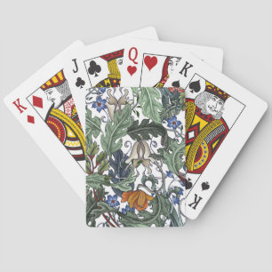 Blumen, Art Deco, modern, nahtlos. Spielkarten