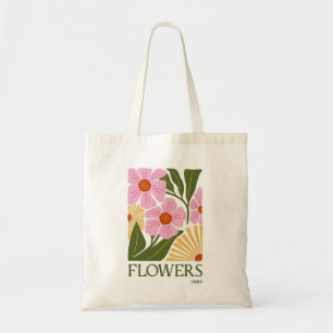 Blumen Ästhetik-Tasche   Vintage-Blumenmuster Tragetasche