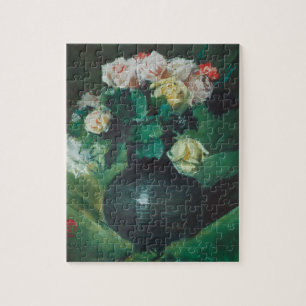 Blumen (auch bekannt als Rosen) von William Merrit Puzzle
